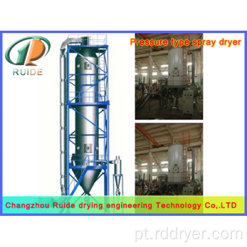 Torre de secagem por pulverização de resíduos de resíduos químicos